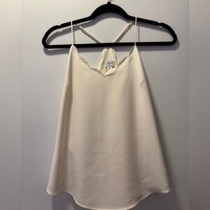 Scalloped tank top blouse